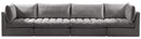 Jacob Grey Velvet Modular Sofa