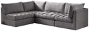 Jacob Grey Velvet Modular Sectional - Town Of Bargains Furniture - NY