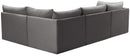 Jacob Grey Velvet Modular Sectional - Town Of Bargains Furniture - NY
