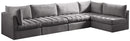 Jacob Grey Velvet Modular Sectional - Town Of Bargains Furniture - NY