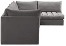 Jacob Grey Velvet Modular Sectional - Town Of Bargains Furniture - NY