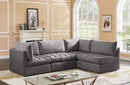 Jacob Grey Velvet Modular Sectional - Town Of Bargains Furniture - NY