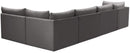 Jacob Grey Velvet Modular Sectional - Town Of Bargains Furniture - NY