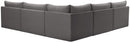 Jacob Grey Velvet Modular Sectional - Town Of Bargains Furniture - NY