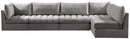 Jacob Grey Velvet Modular Sectional - Town Of Bargains Furniture - NY