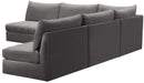 Jacob Grey Velvet Modular Sectional - Town Of Bargains Furniture - NY