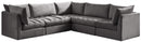 Jacob Grey Velvet Modular Sectional - Town Of Bargains Furniture - NY