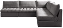 Jacob Grey Velvet Modular Sectional - Town Of Bargains Furniture - NY