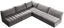Jacob Grey Velvet Modular Sectional - Town Of Bargains Furniture - NY