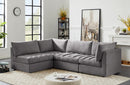 Jacob Grey Velvet Modular Sectional - Town Of Bargains Furniture - NY