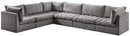Jacob Grey Velvet Modular Sectional - Town Of Bargains Furniture - NY