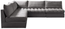 Jacob Grey Velvet Modular Sectional - Town Of Bargains Furniture - NY