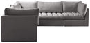 Jacob Grey Velvet Modular Sectional - Town Of Bargains Furniture - NY