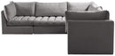 Jacob Grey Velvet Modular Sectional - Town Of Bargains Furniture - NY