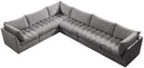 Jacob Grey Velvet Modular Sectional - Town Of Bargains Furniture - NY