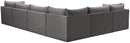 Jacob Grey Velvet Modular Sectional - Town Of Bargains Furniture - NY