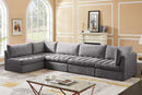 Jacob Grey Velvet Modular Sectional - Town Of Bargains Furniture - NY