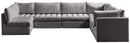 Jacob Grey Velvet Modular Sectional - Town Of Bargains Furniture - NY
