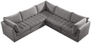 Jacob Grey Velvet Modular Sectional - Town Of Bargains Furniture - NY