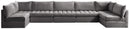 Jacob Grey Velvet Modular Sectional - Town Of Bargains Furniture - NY