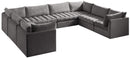 Jacob Grey Velvet Modular Sectional - Town Of Bargains Furniture - NY