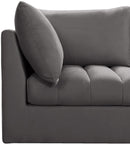 Jacob Grey Velvet Modular Sectional - Town Of Bargains Furniture - NY