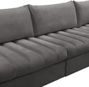 Jacob Grey Velvet Modular Sectional - Town Of Bargains Furniture - NY
