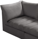 Jacob Grey Velvet Modular Sectional - Town Of Bargains Furniture - NY