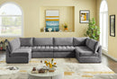 Jacob Grey Velvet Modular Sectional - Town Of Bargains Furniture - NY
