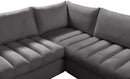 Jacob Grey Velvet Modular Sectional - Town Of Bargains Furniture - NY