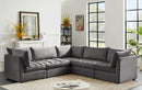 Jacob Grey Velvet Modular Sectional - Town Of Bargains Furniture - NY