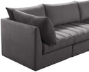 Jacob Grey Velvet Modular Sectional - Town Of Bargains Furniture - NY