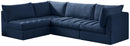 Jacob Navy Velvet Modular Sectional - Town Of Bargains Furniture - NY