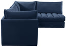 Jacob Navy Velvet Modular Sectional - Town Of Bargains Furniture - NY