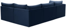 Jacob Navy Velvet Modular Sectional - Town Of Bargains Furniture - NY