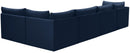Jacob Navy Velvet Modular Sectional - Town Of Bargains Furniture - NY