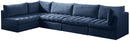 Jacob Navy Velvet Modular Sectional - Town Of Bargains Furniture - NY