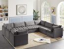 Jacob Grey Velvet Modular Sectional - Town Of Bargains Furniture - NY