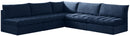 Jacob Navy Velvet Modular Sectional - Town Of Bargains Furniture - NY