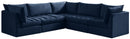 Jacob Navy Velvet Modular Sectional - Town Of Bargains Furniture - NY