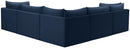 Jacob Navy Velvet Modular Sectional - Town Of Bargains Furniture - NY