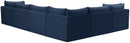 Jacob Navy Velvet Modular Sectional - Town Of Bargains Furniture - NY