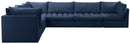 Jacob Navy Velvet Modular Sectional - Town Of Bargains Furniture - NY