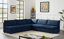 Jacob Navy Velvet Modular Sectional - Town Of Bargains Furniture - NY