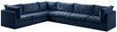 Jacob Navy Velvet Modular Sectional - Town Of Bargains Furniture - NY