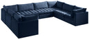 Jacob Navy Velvet Modular Sectional - Town Of Bargains Furniture - NY