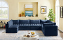 Jacob Navy Velvet Modular Sectional - Town Of Bargains Furniture - NY