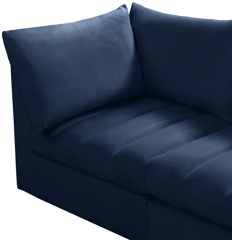 Jacob Navy Velvet Modular Sofa - Town Of Bargains Furniture - NY