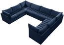 Jacob Navy Velvet Modular Sectional - Town Of Bargains Furniture - NY