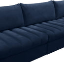Jacob Navy Velvet Modular Sectional - Town Of Bargains Furniture - NY